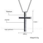 Unisex Titanium Pendant Cross CN-077