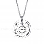 Unisex Titanium Pendant 25 mm Compass Tag PN-615