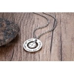 Unisex Titanium Pendant 25 mm Compass Tag PN-615