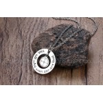 Unisex Titanium Pendant 25 mm Compass Tag PN-615