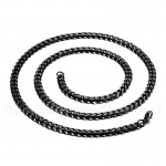 Unisex Titanium Necklace 7 mm Black NC-142b