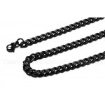 Unisex Titanium Necklace 7 mm Black NC-142b