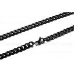 Unisex Titanium Necklace 7 mm Black NC-142b