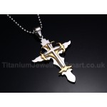 Unisex Titanium Necklace Cross PN-098