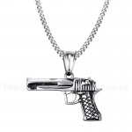 Men's Titanium Pendant Pistol PN-748