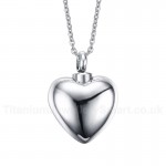 Unisex Titanium Pendant Perfume Bottle Heart Shaped Openable PN-435