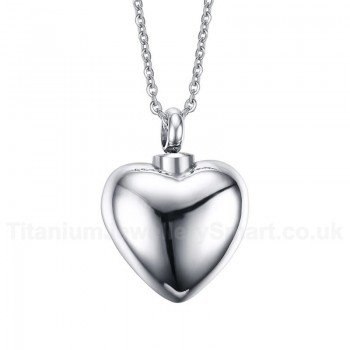 Unisex Titanium Pendant Perfume Bottle Heart Shaped Openable PN-435