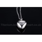 Unisex Titanium Pendant Perfume Bottle Heart Shaped Openable PN-435