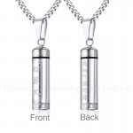 Unisex Titanium Pendant Openable Cylinder PN-1100