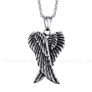 Men's Titanium Pendant Angel Wings PN-502