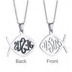 Men's Titanium Pendant jesus fish pendant Jesus Black PN1075