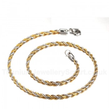 Unisex Titanium Necklace Twist Chain NC-036