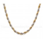 Unisex Titanium Necklace Twist Chain NC-036