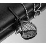 Unisex Titanium Pendant Tennis Racket Multi Colours PN-218