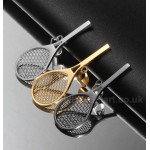 Unisex Titanium Pendant Tennis Racket Multi Colours PN-218