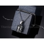 Unisex Titanium Pendant Crown PN-286