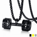 Men's Titanium Pendant Dumbbell Hollow Sport PN-811