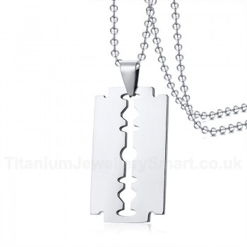 Men's Titanium Pendant Shaving Blade PN-012