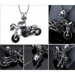 Men's Titanium Pendant Skull Motorcycle Punk PN-288