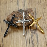 Men's Titanium Pendant Multi Colours Nail Cross PN-1107