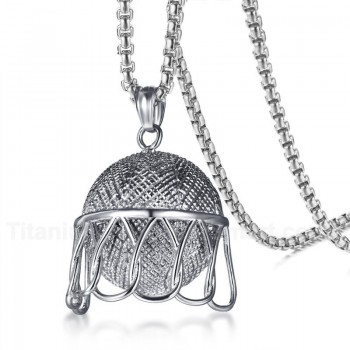 Men's Titanium Pendant Basketball PN-889S