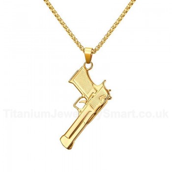 Men's Titanium Pendant Pistol PN-730