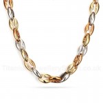 Unisex Titanium Necklace Width 10 mm Coffee Beans 56 cm NC-065