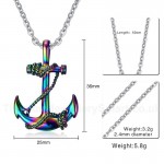 Men's Titanium Pendant Anchor Multicolor PN-461H