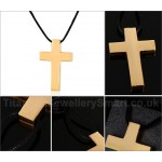 Unisex Titanium Pendant Cross Gold Plating PN-020G