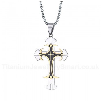 Unisex Titanium Pendant Cross PN-090