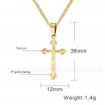 Unisex Titanium Pendant Cross PN-300