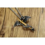 Men's Titanium Pendant Chinese Dragon Sword PN-887