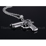 Men's Titanium Pendant Pistol PN-538