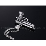 Men's Titanium Pendant Pistol PN-538