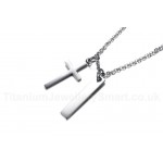 Women's Titanium Pendant Cross Tag Birthday Present NC-328