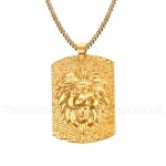 Men's Titanium Pendant 53 mm Lion Tag PN-584