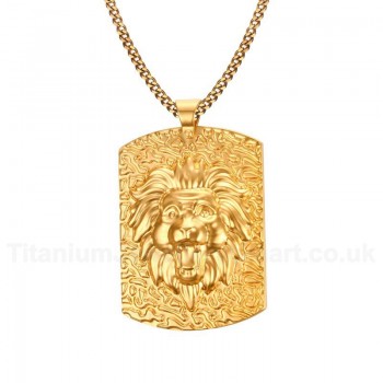 Men's Titanium Pendant 53 mm Lion Tag PN-584