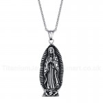 Unisex Titanium Pendant Virgin Mary Tag PN-485