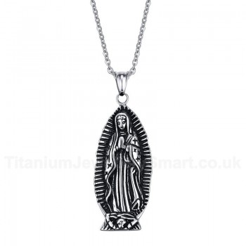 Unisex Titanium Pendant Virgin Mary Tag PN-485