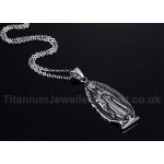 Unisex Titanium Pendant Virgin Mary Tag PN-485