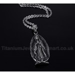 Unisex Titanium Pendant Virgin Mary Tag PN-485