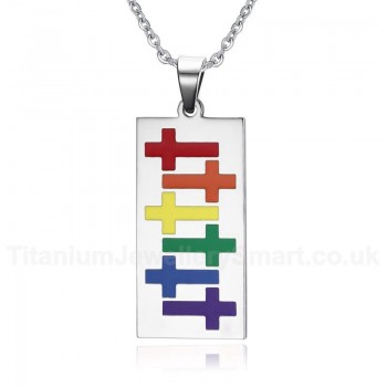 Unisex Titanium Pendant Cross P PN-036