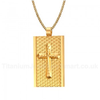 Men's Titanium Pendant 38 mm Cross Tag PN-586