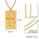 Men's Titanium Pendant 38 mm Cross Tag PN-586