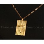 Men's Titanium Pendant 38 mm Cross Tag PN-586