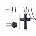 Men's Titanium Pendant Prayer Cross PN-1151