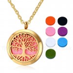 Women's Titanium Pendant Hollow Tree Multi Colours Openable Perfume Bottle PN814