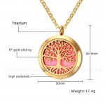 Women's Titanium Pendant Hollow Tree Multi Colours Openable Perfume Bottle PN814