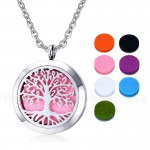 Women's Titanium Pendant Hollow Tree Multi Colours Openable Perfume Bottle PN814