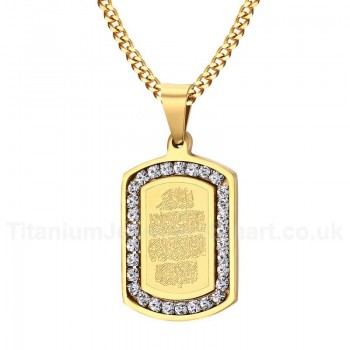 Men's Titanium Pendant 32.3 mm Zircon PN-640G